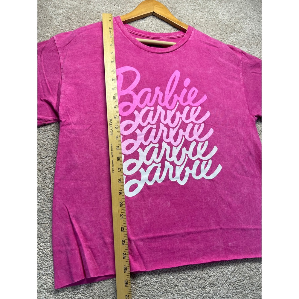 Barbie Pink Acid‎ Wash Graphic T Shirt Women's Size Large Barbiecore Retro - Picture 8 of 10